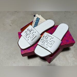 NWT Tory Burch Ines Slide Sandal (Women) White Size 8